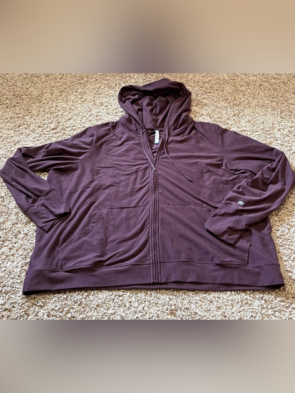 Fabletics Cloud Jersey Full Zip Hoodie Womens size XXL/1X